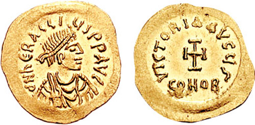 Χρυσό νόμισμα το οποίο απεικονίζει τον Ηράκλειο_wikipedia