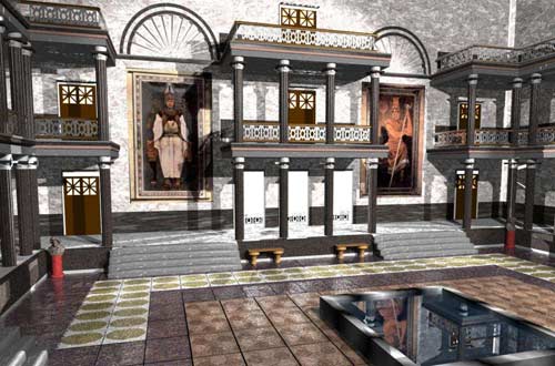 αναπαράσταση της βιβλιοθήκης αλεξάνδρειας