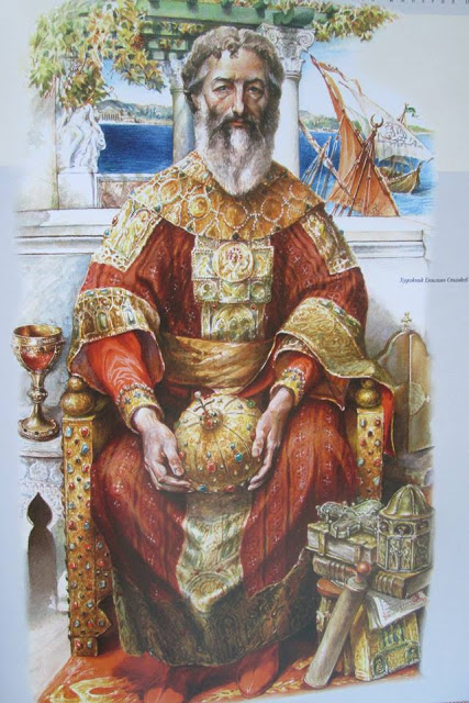 Μανουήλ Β' Παλαιολόγος_έργο του Emilian Stankev_βιβλίο Rulers of Byzantine Empire_Σόφια 2005