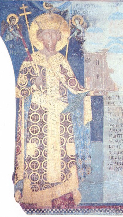 Στέφανος Λαζάρεβιτς, εικονογραφία στην Μονή Μανάγια