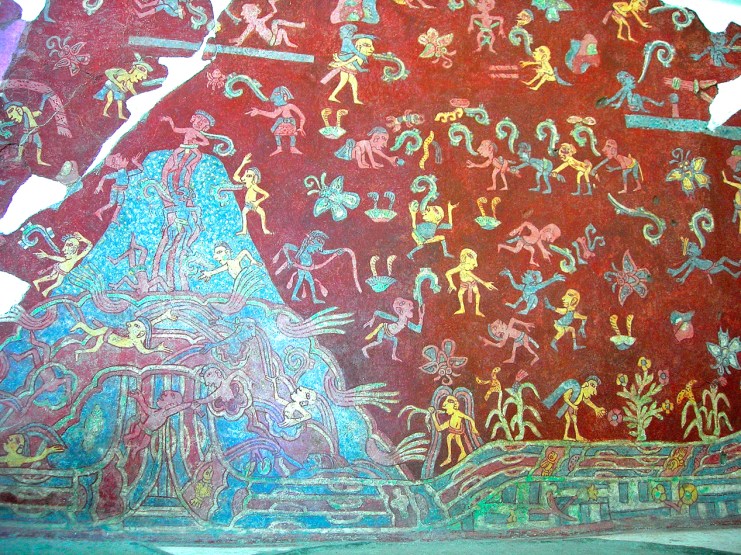 Life scenes of Tlalocan Mural at Tepantitla