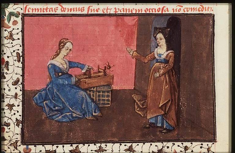 Η Αράχνη υπερηφανεύεται μπροστά στην Αθηνά και τιμωρείται. Μικρογραφία από χειρόγραφο της Christine de Pisan,