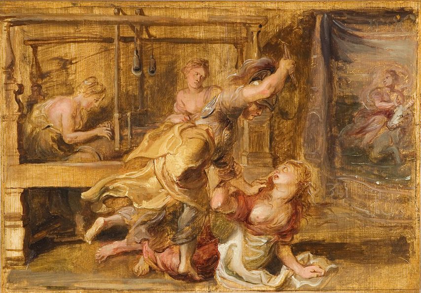 Αθηνά και Αράχνη. Rubens, Peter Paul, 1636-1637, ελαιογραφία. Virginia Museum of Fine Arts. URL