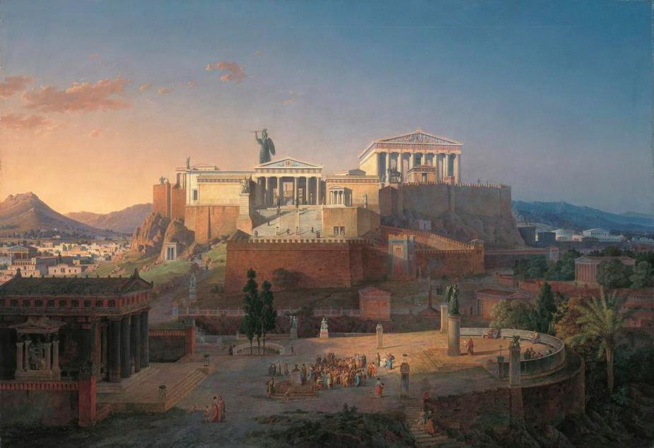 Ακρόπολη και Άρειος Πάγος (Λέω φον Κλέντσε 1846) URL [http://habilisii-habilis.blogspot.gr/2013/08/blog-post.html]